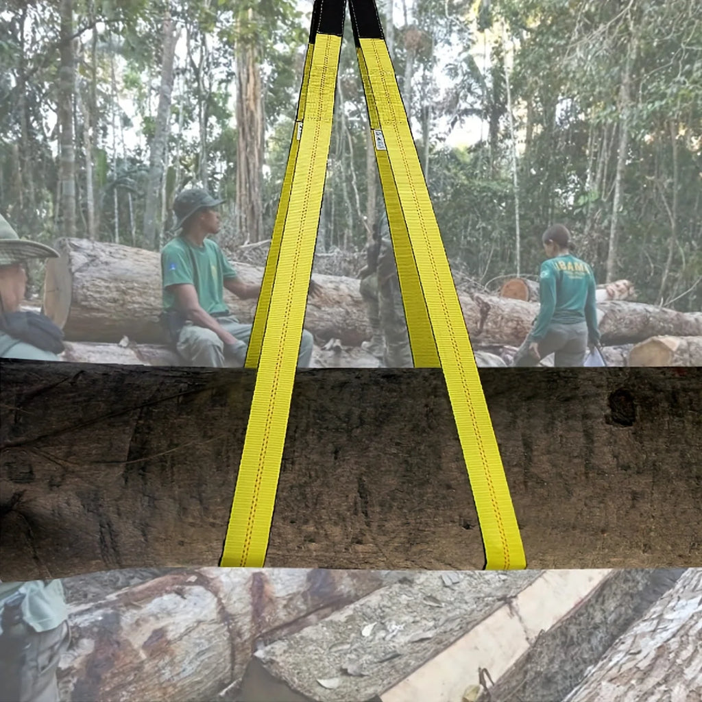 Lifting Straps, Heavy-Duty Flat Eye Straps 15000 Pound Lifting Straps Nylon Tree Protectors Recycling Straps Slings Winch Straps