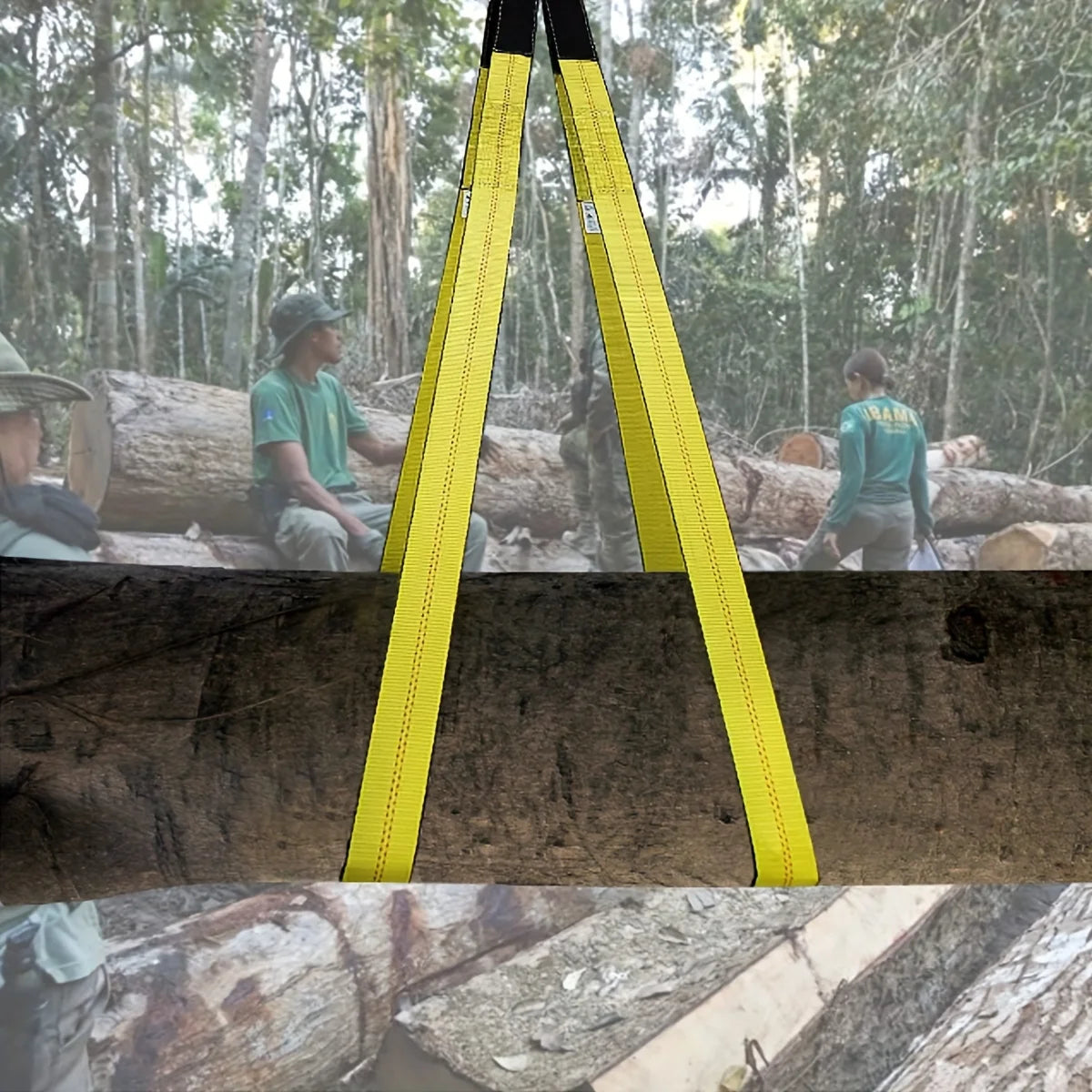 Lifting Straps, Heavy-Duty Flat Eye Straps 15000 Pound Lifting Straps Nylon Tree Protectors Recycling Straps Slings Winch Straps