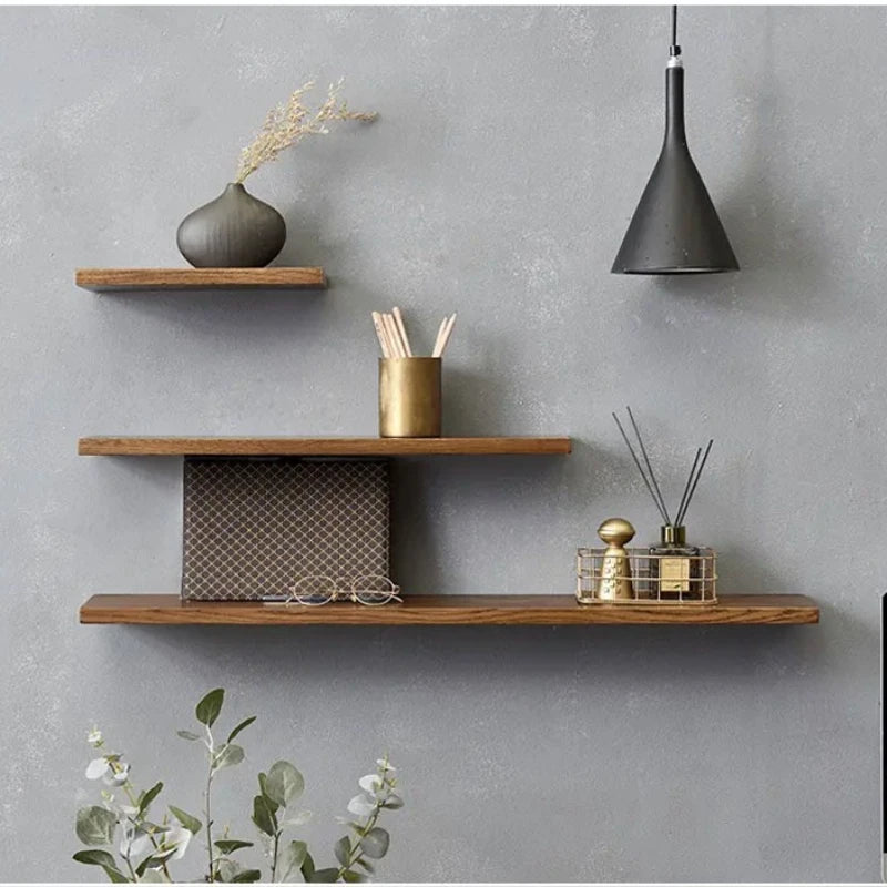 Floating Shelves for Wall Farmhouse Wooden Shelves Live Edge Shelf with Unique Natural Grain for Living Room Bedroom Kitchen