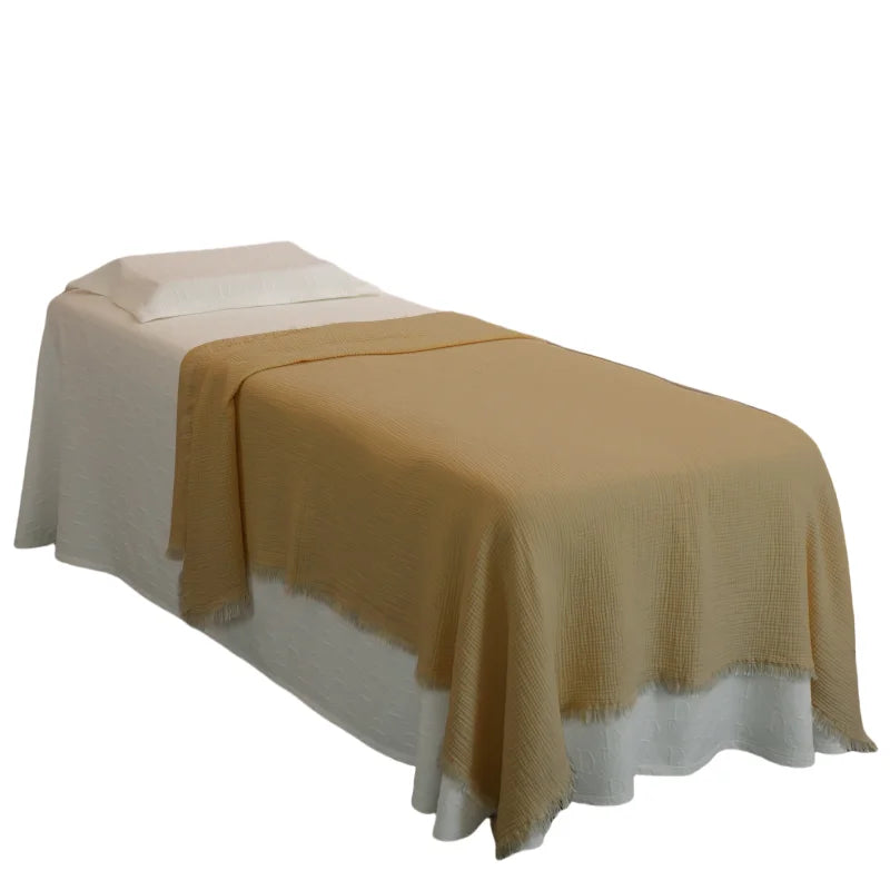 Blanket 200x150cm Bed - Breathable and Soft, Waffle Weave Blanket for Summer Spring, Olive Green,