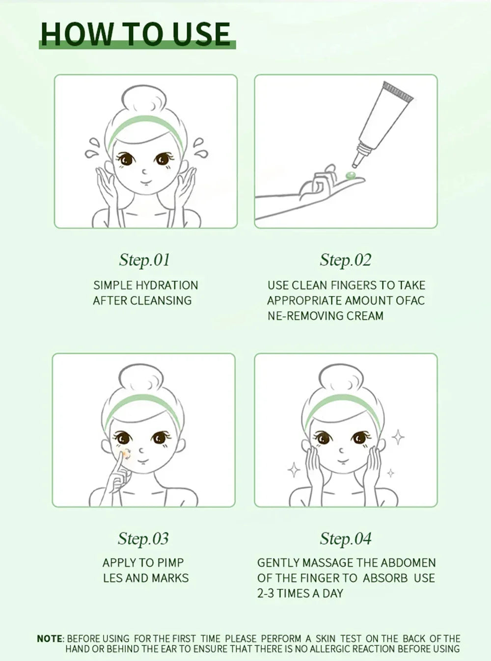 3RD Anti-Acne Cream Effective Removes Skin Nodules Pustules Cysts Papules Blackheads Men and Women Acne Skin Care Essence Cream