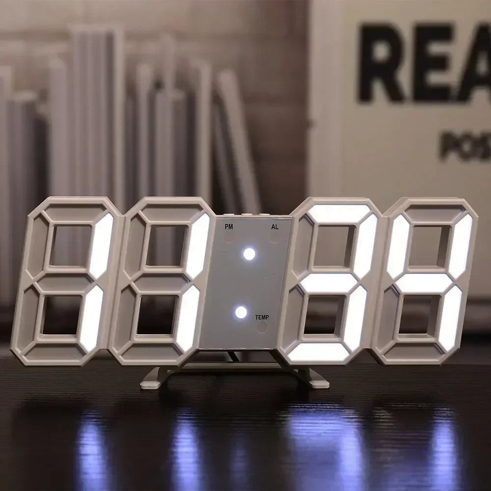 Digital Clock Table Clocks Wall Decor Desk Watches LED Interior Living Room Modern Home Decoration Digital. Electronic Alarm