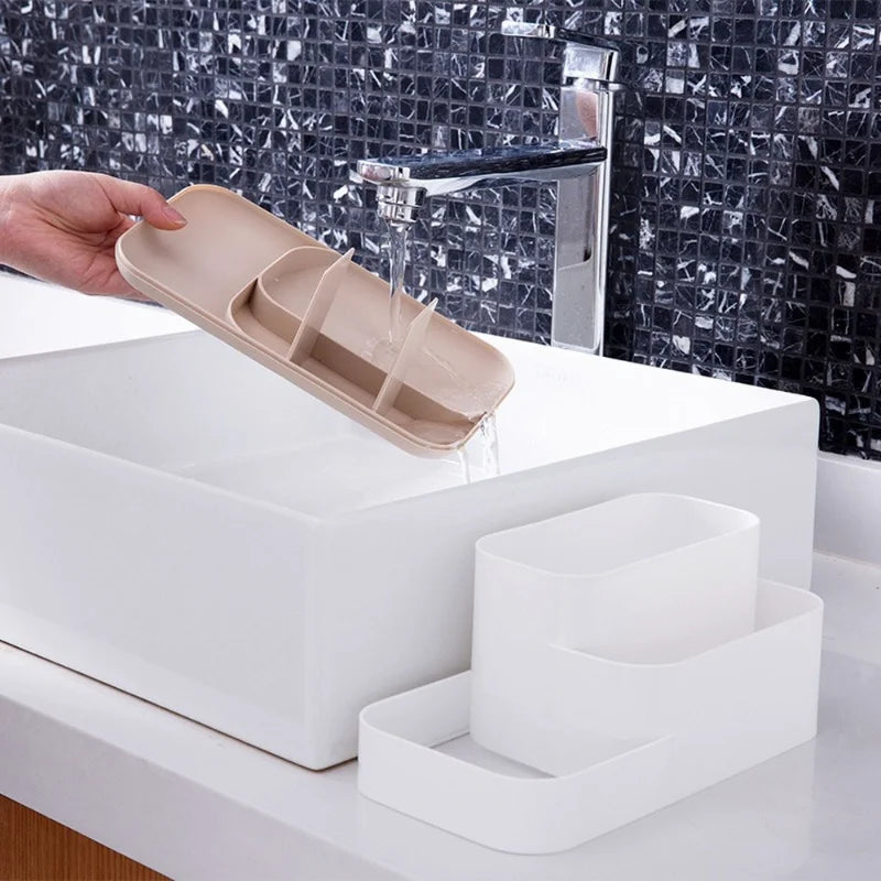 Creative Makeup Organizer Box with Drawer for Dressing Table Storage