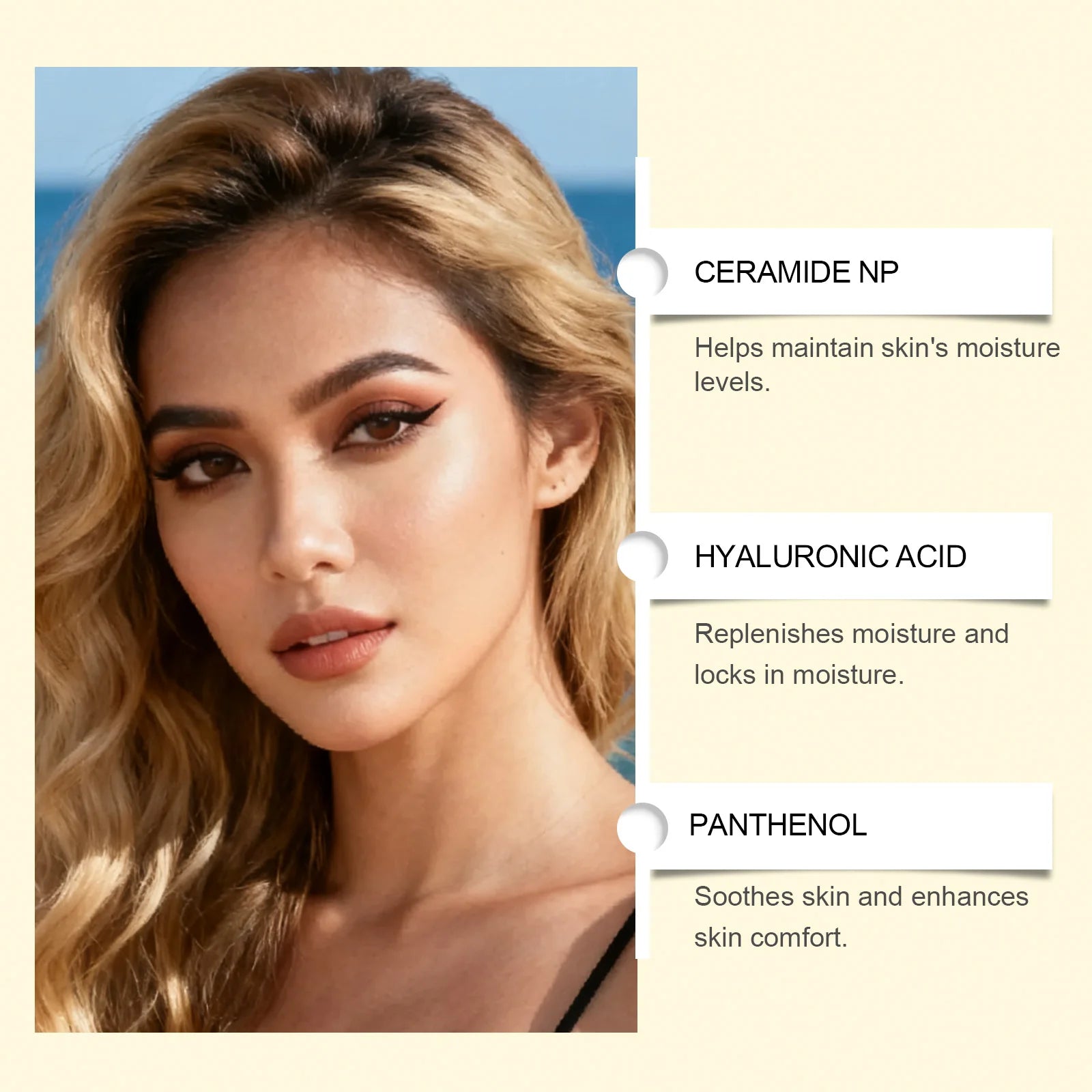 Hyaluronic Acid Facial Spray Hydrating Mist for Dry Skin Ceramide Oil Control Soothing Face Portable Skincare Instant Refresh