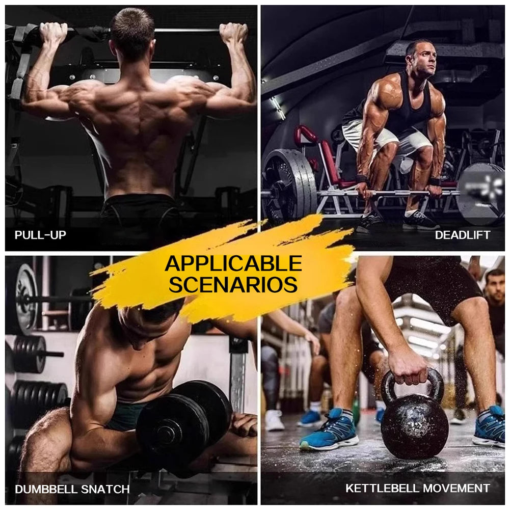 Gym Lifting Straps With Pull Up Hooks Thicken Cotton Adjustables Wrist Straps For Enhanced Grip Support For Men Women