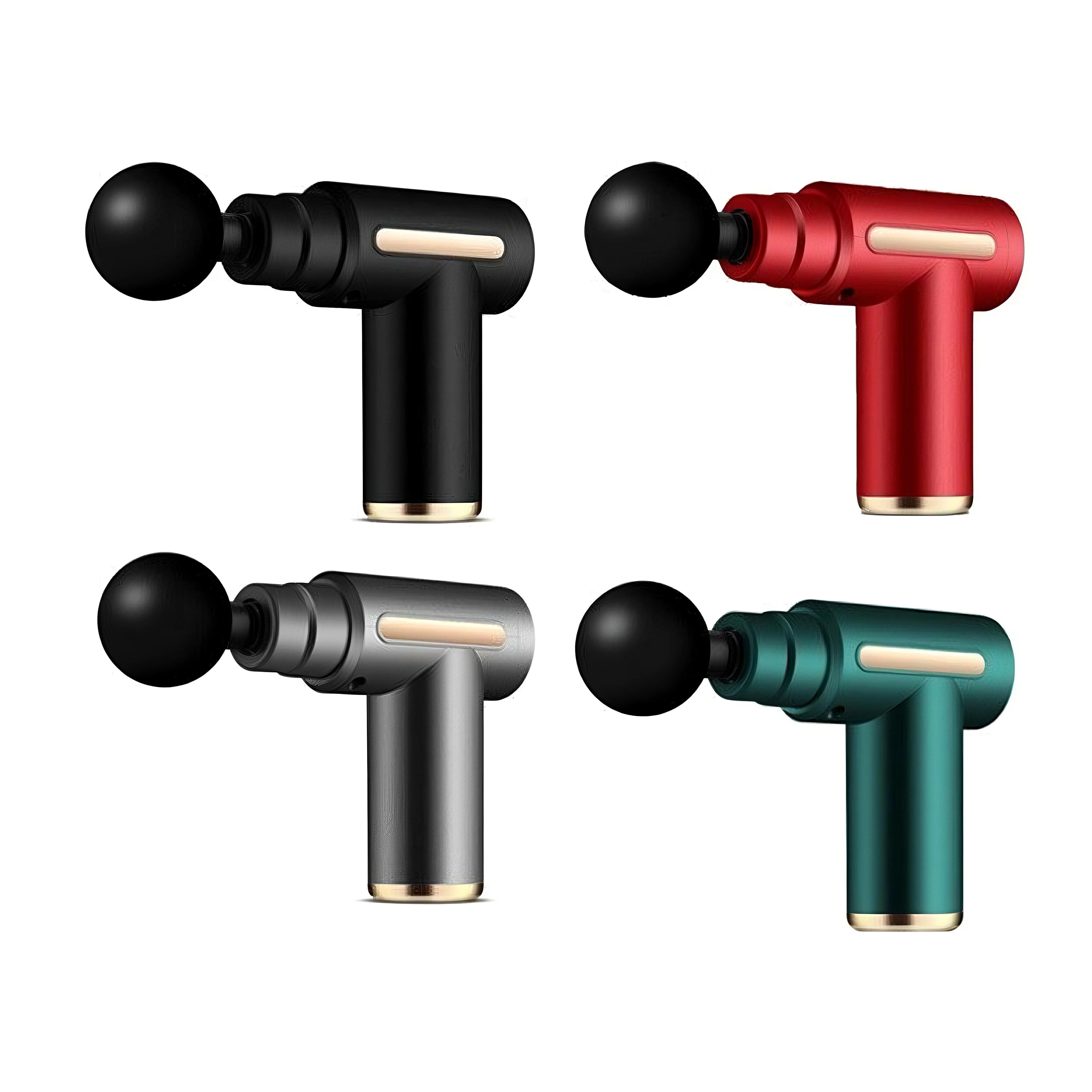 Mini Massage Gun Electric Percussion Muscle Relax Gun Portable Fitness Body Pain Relief Massager With 4Replacement Massage Heads