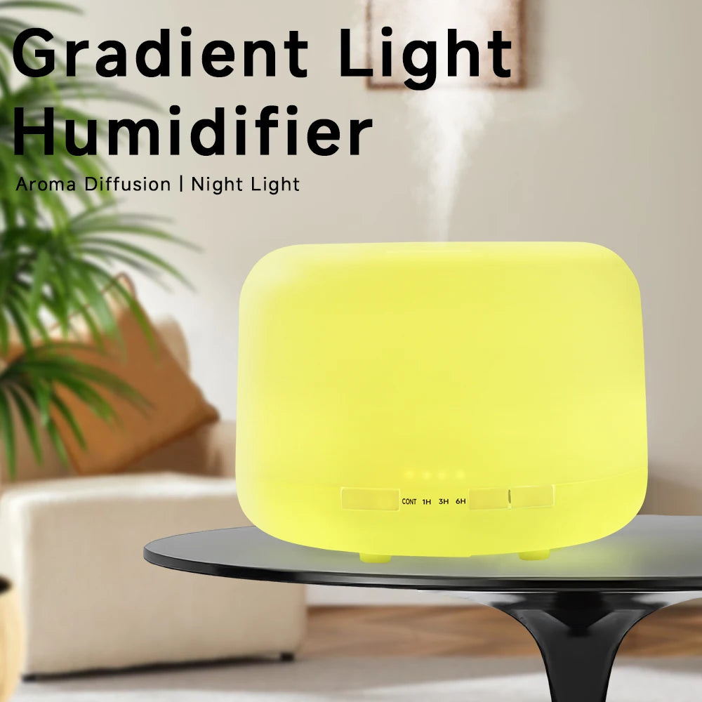 Air Humidifier Essential oil Diffuser 500ML Ultrasonic Cool Mist Maker Fogger USB Humidifier LED Lamp Aroma Diffuser with Light