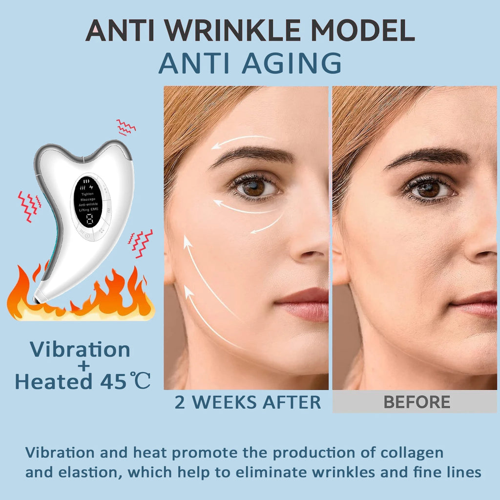 LED Vibrating Massager Skin Firming Face Neck Lift Beauty Equipment