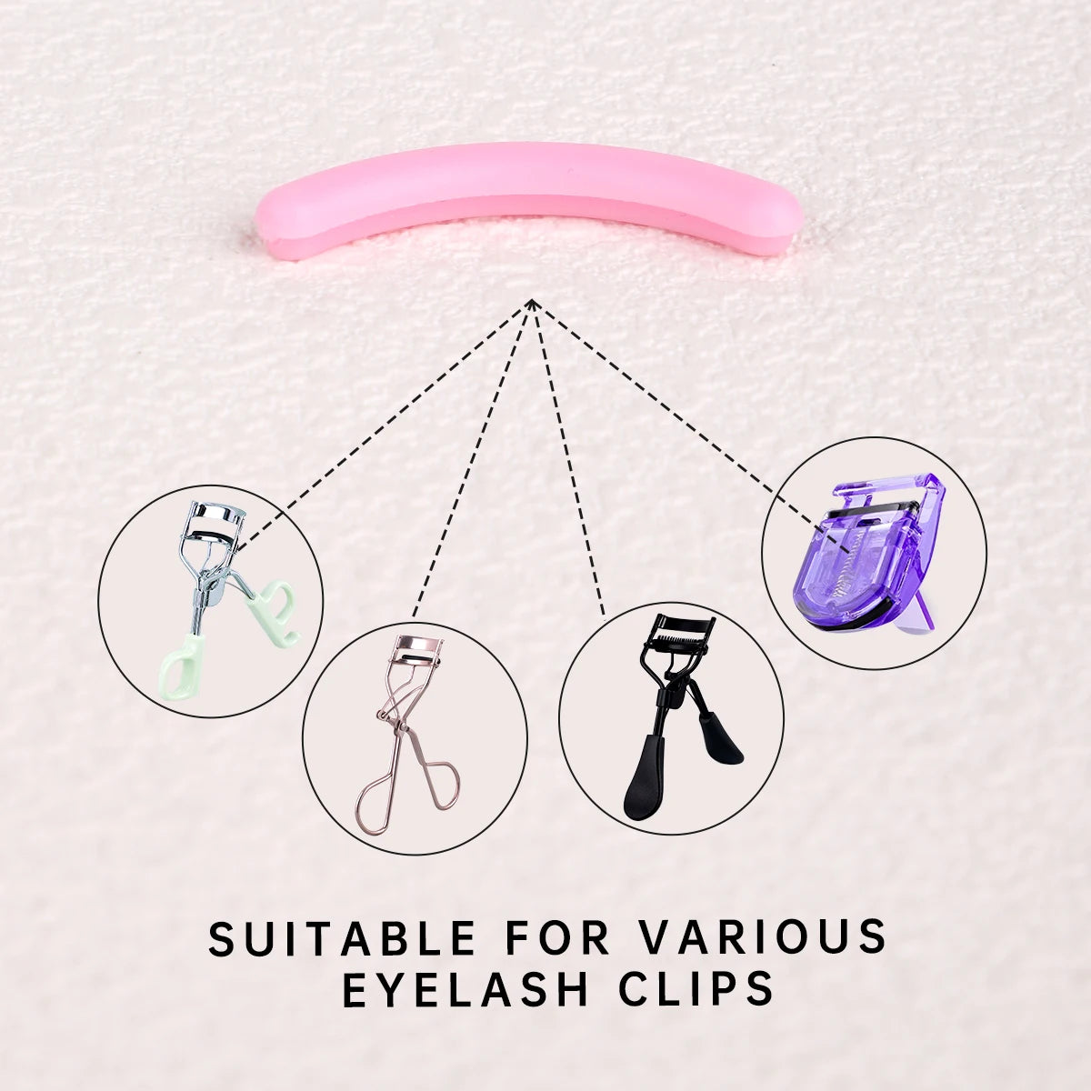 30pcs Silicone Rubber Strip for Eyelash Curler, Soft Silicone Replacement Pad for Eyelash Curler, Universal Eyelash Curler.