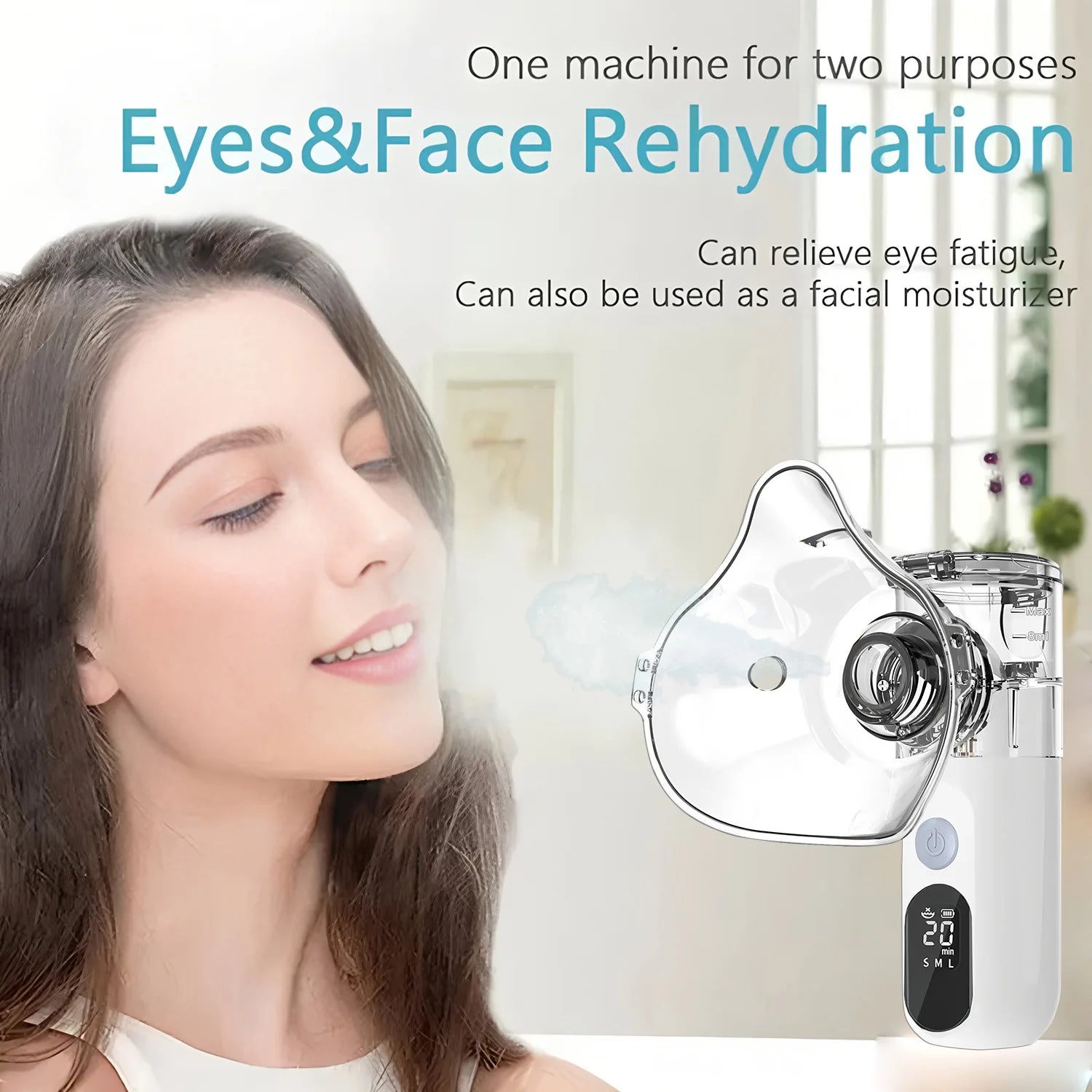 Mini Nano Mist Sprayer Facial Steamer Face Humidifier USB Rechargeable Face Moisturizing Nebulizer Pore Cleaning Hydrating Spray
