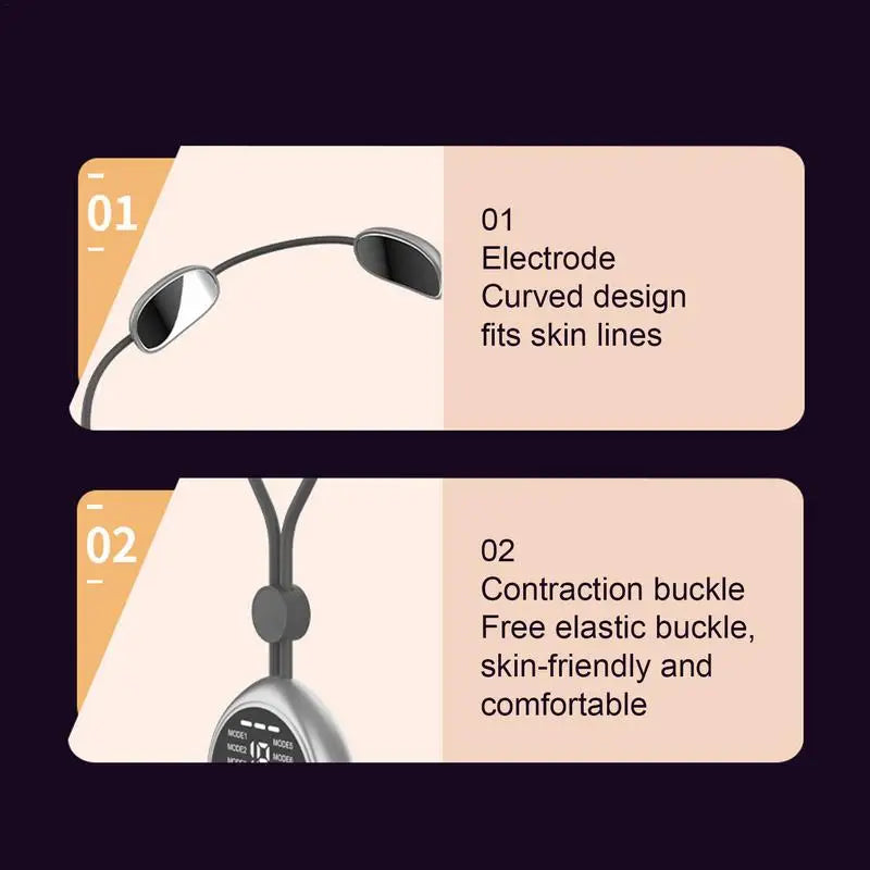 heated neck massager Sleep Massag Smart Cervical Neck Massager necklace Portable Lymphatic Relief Neck Massager With 8 Modes