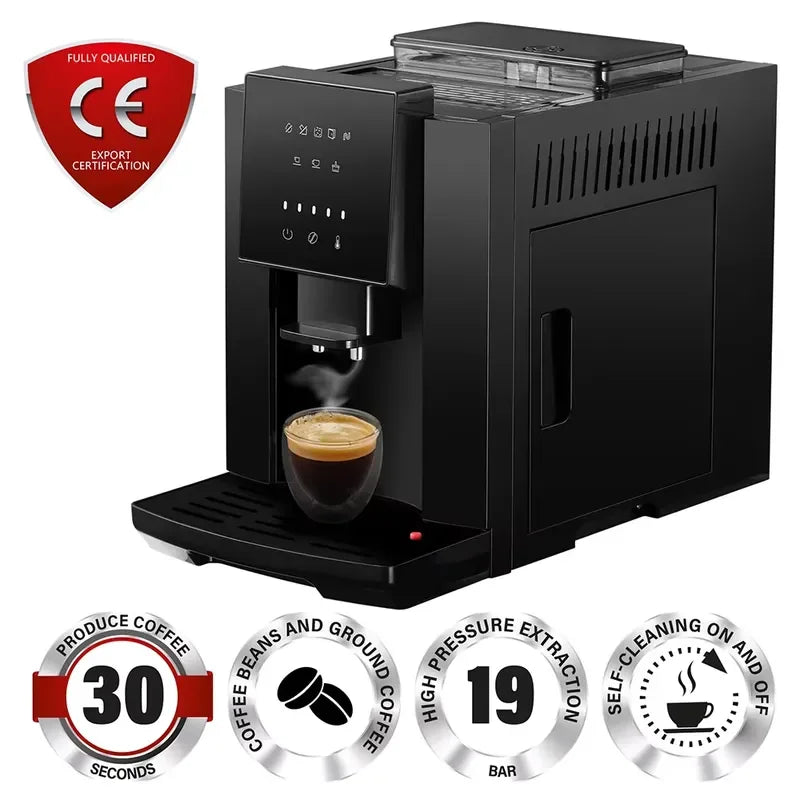 for Espresso Coffee Machine Portable Automatic Electric Maker Home Commercial Use Business Office Barista Brewing Device