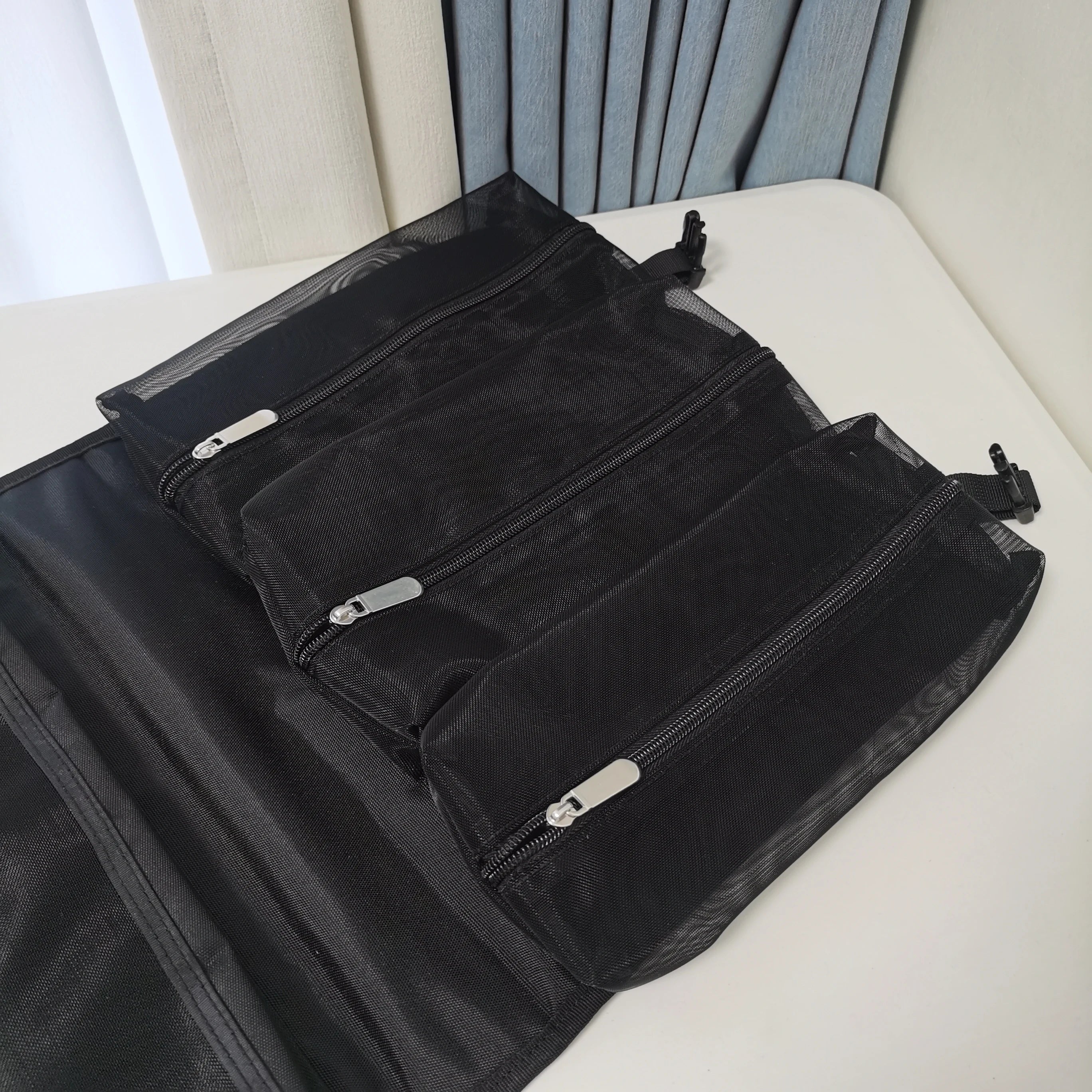 Foldable Makeup Bag Cosmetic Organizer Professional Makeup Artist Touch Up Bag