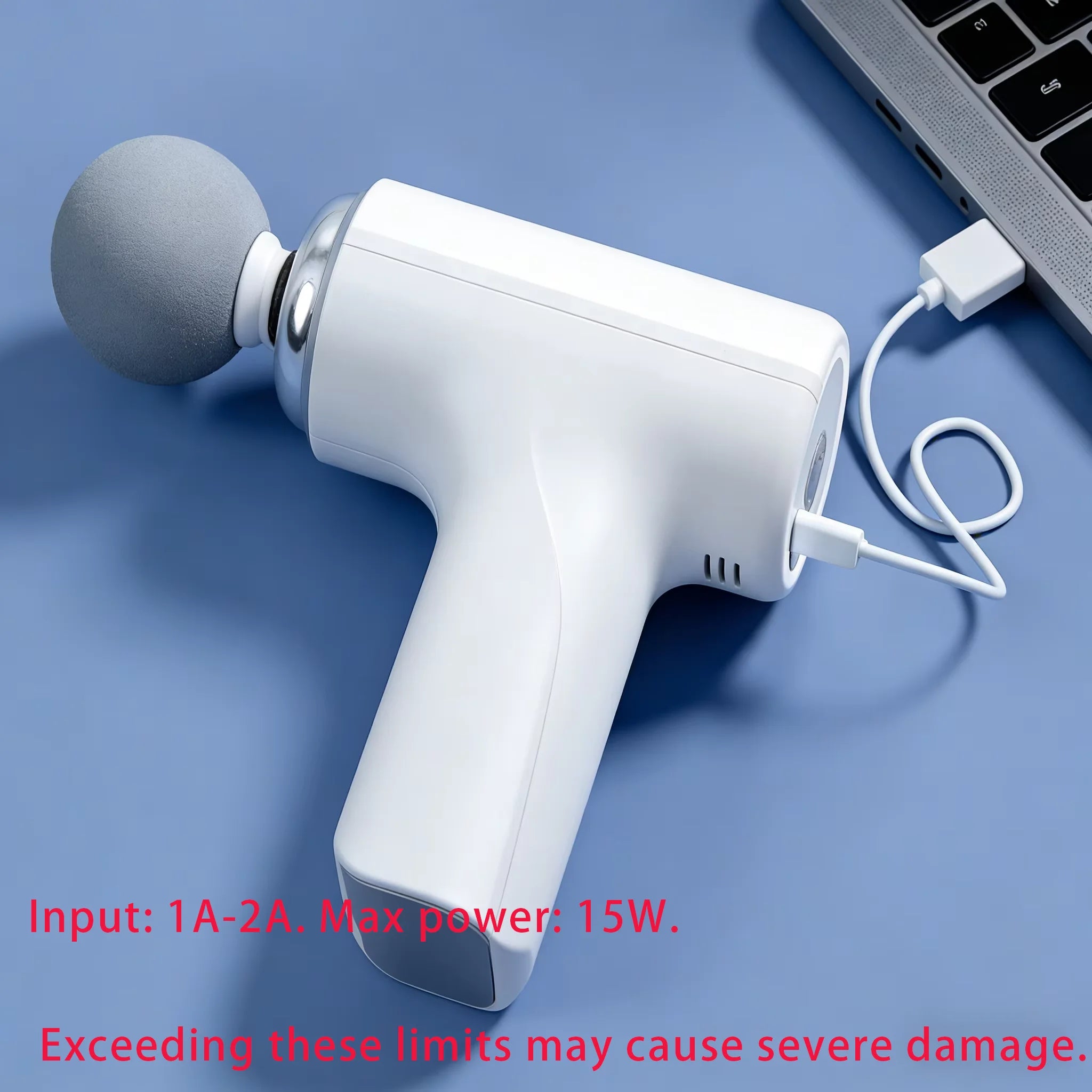 Portable Massage Gun with 4 Interchangeable Heads & LED Display - Full Body Percussion Massager for Deep Muscle Relaxation
