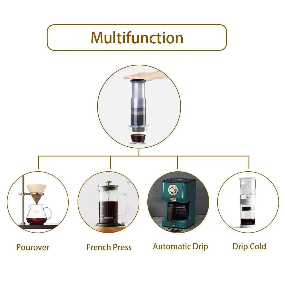 Espresso Coffee Maker Portable Cafe French Press CafeCoffee Pot For AeroPress Machine with 50pcs Filters Paper Kit Barista Tools