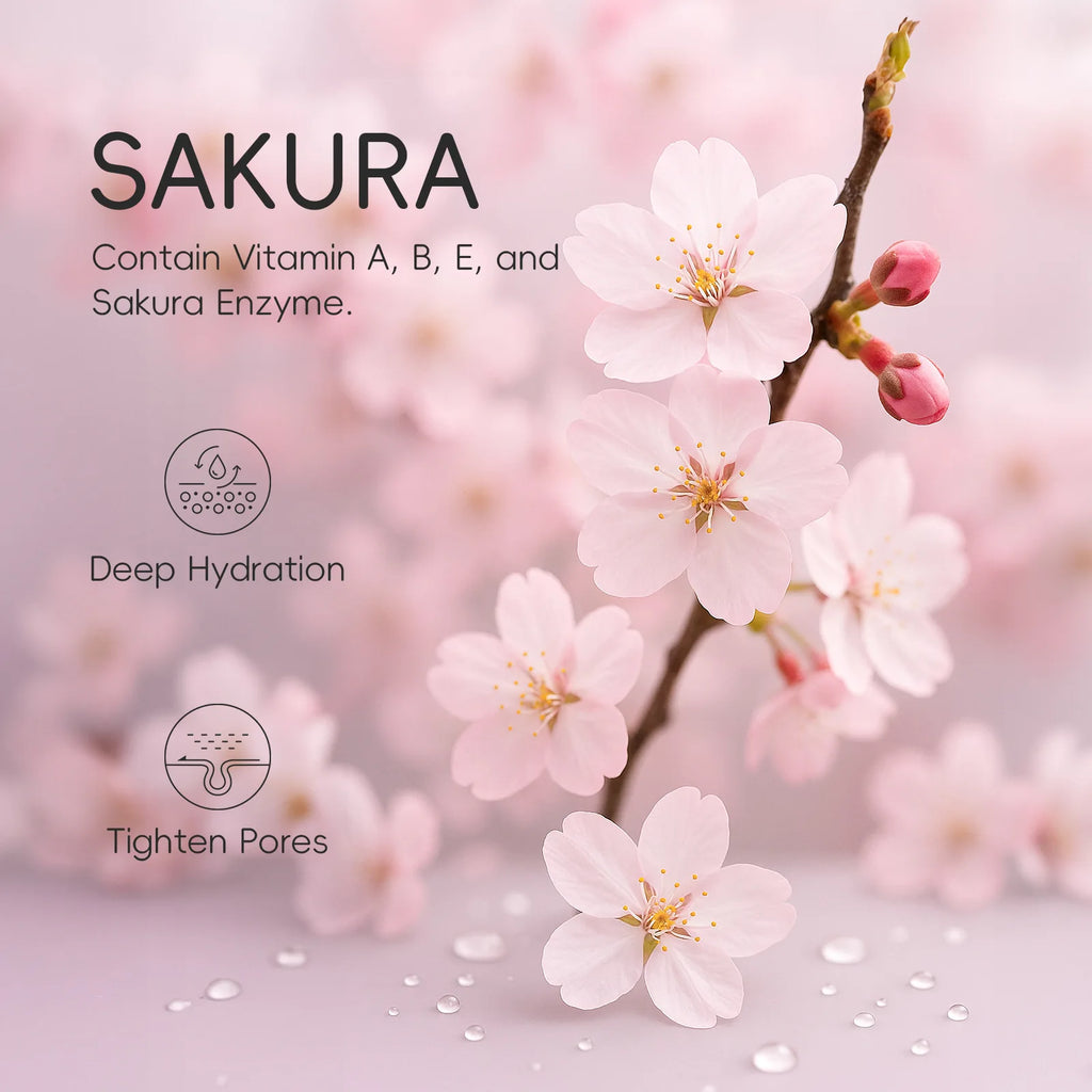  LAIKOU Sakura Eye Serum Roller Massage Anti-Aging,Hydrating & Brightening Eye Dark Circle & Puffiness Reduction Eye Cream 15ml