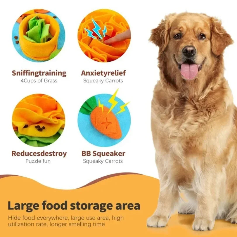 Large Snuffle Mat for Dogs Pet Interactive Training and Stress Relief Sniff  Feeding Mat Slow Feeder Dog Treat Mat Dog Toys