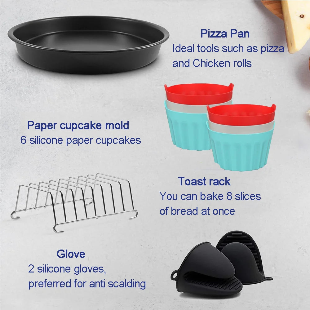 AirFryer Accessories Set for XL&XXL Air Fryers for Phils,Cosori 5.5L,Ninja,Cecotec,Tefal,Princess BPA-Free Air Fryer Paper