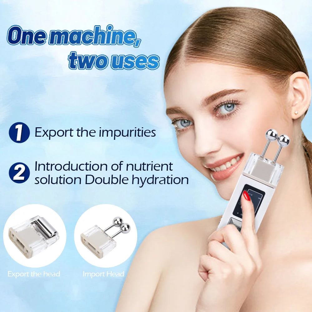 Microcurrent & Ion Facial Cleansing Device Pore Minimizer Skin Care Tool Home Use Beauty Instrument for Deep Cleansing