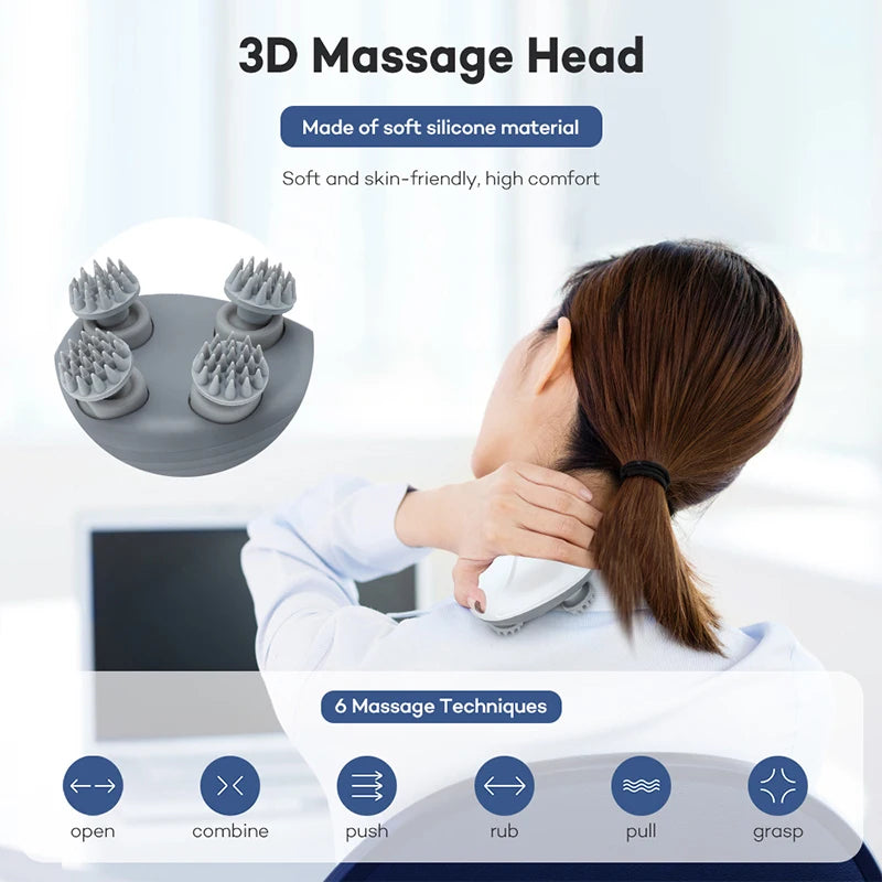 Scalp Massager Shampoo Brush Head for Salon & Home Use Head Massager Scalp Care Device Custom Private Label