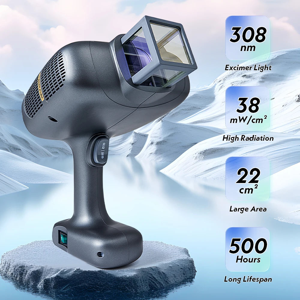308nm Excimer Light Machine UVB Portable Treatment for Home Phototherapy for Dermatitis Mycosis Fungoides, Pityriasis Rosea
