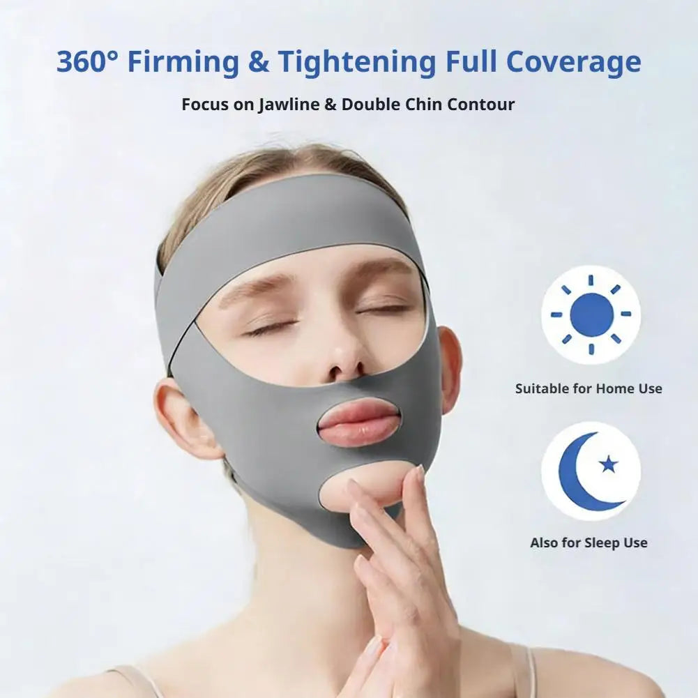 Face Sculpting Sleep Mask Breathable Elastic Lifting Tightening Mask Skin Care Slimming Strap Chin Up Mask Woman