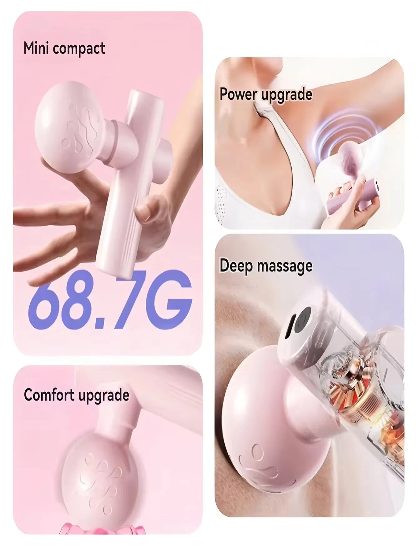 2026 Massage Gun, Deep Tissue Muscle Handheld Percussion Massager For Body, Back And Neck, Ultra Compact Elegant Design Recharge