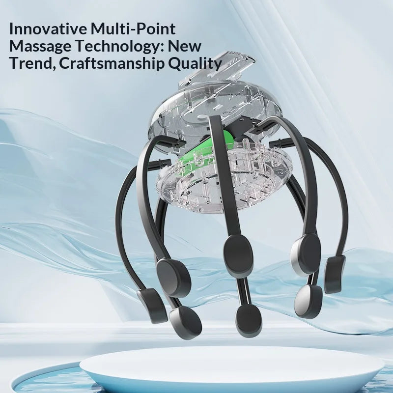 Electric Scalp Massager with 3 Modes, 360 Degree Head Massager, Cordless Portable Head Scratcher for Stress Relax