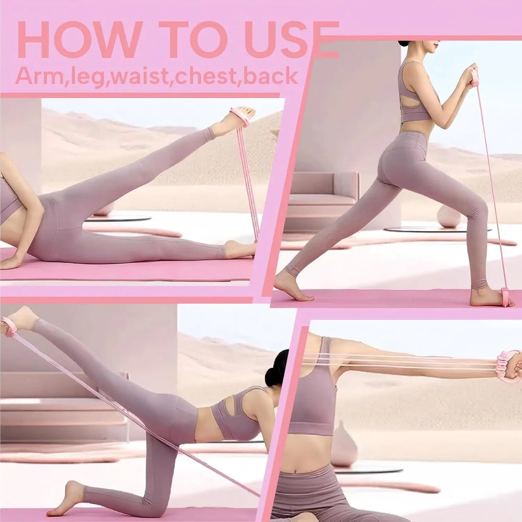 Stretch Strap Yoga 6 Ropes Adjusted Tensioner Yoga Tool Open Back Practice Shoulder Yoga Stretching Belt Elastic Stretch Band