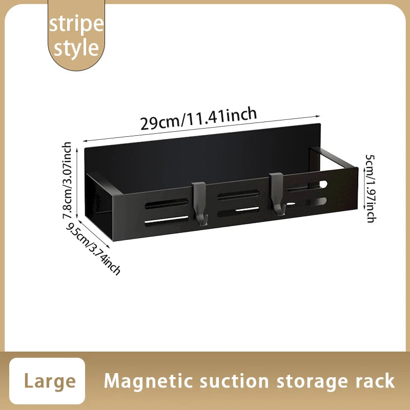Magnetic spice rack, storage rack organizer for refrigerators and ovens, used for kitchen and bathroom organization and storage