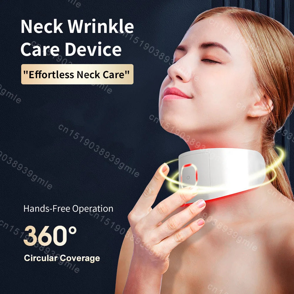 Neck LED Lift Mask Photon Anti-Wrinkle Skin Tightening Neck Beauty Device Skin Brighten Rejuvenation Neck Wrinkle Remover
