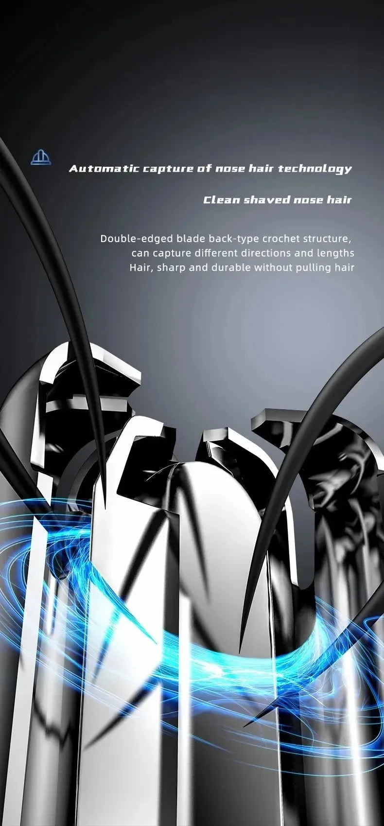 Black Electric Nose Hair Trimmer Ear and Nose Hair Trimmer Professional Painless Nose Hair Trimmer For Men And Women