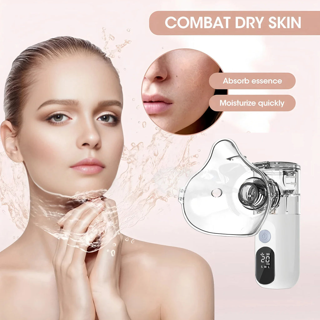 Mini Nano Mist Sprayer Facial Steamer Face Humidifier USB Rechargeable Face Moisturizing Nebulizer Pore Cleaning Hydrating Spray