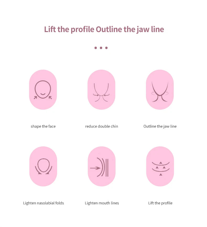 Reusable Double Chin Reducer- V Line Mask -Double Chin Remover-Facial Slimming Chin Strap-Chin Up Mask Face Lifting Belt V Shape