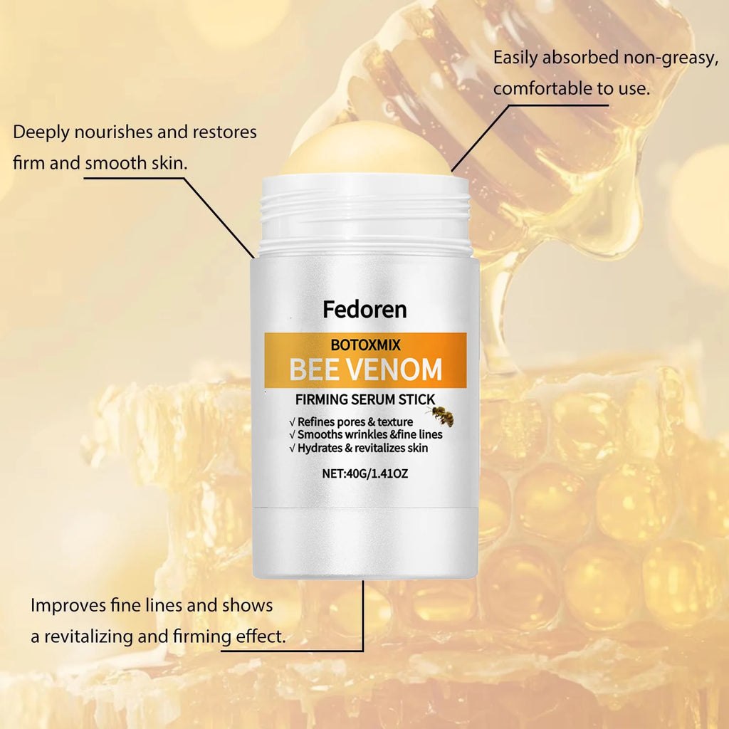 40g Bee Venom Brightening Face and Neck Cream Stick Moisturizing Facial Skin Firming Rejuvenation Neck Lift Stick Cream