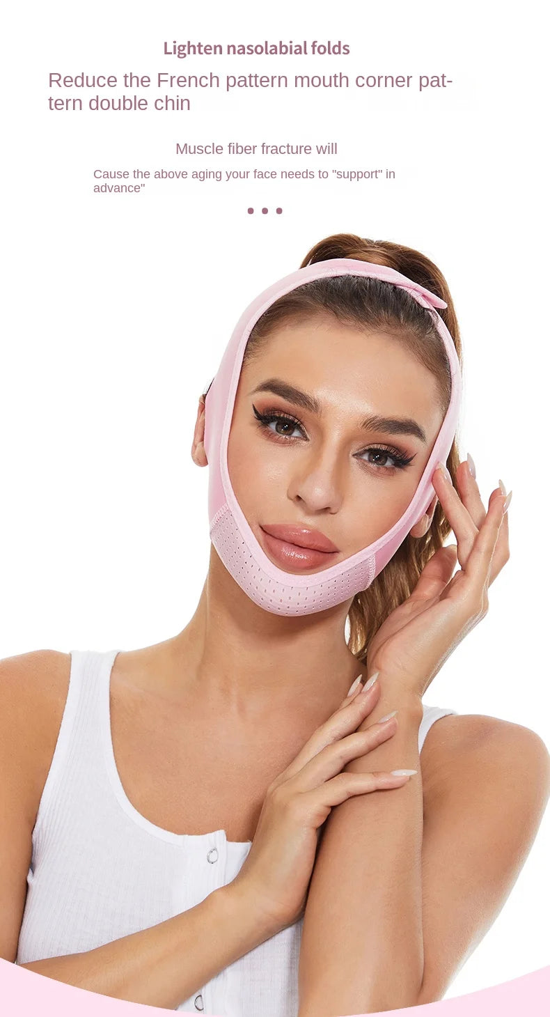 Reusable Double Chin Reducer- V Line Mask -Double Chin Remover-Facial Slimming Chin Strap-Chin Up Mask Face Lifting Belt V Shape