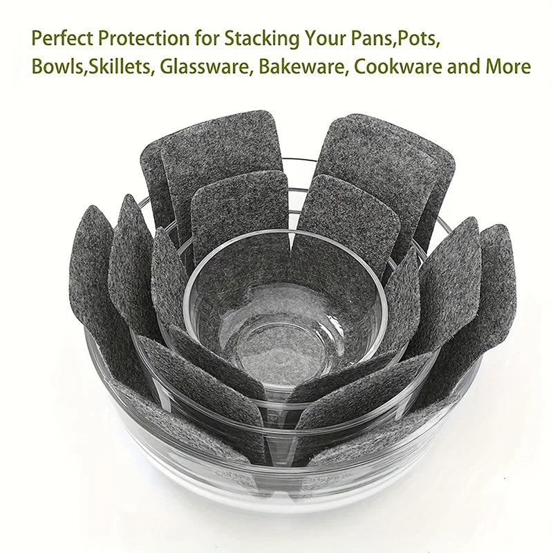 Pot and Pan Protectors 5Pcs Pot Dividers Pad Non-woven 3 Sizes Pans Separator Pads for Protecting Separators Pads Cookware