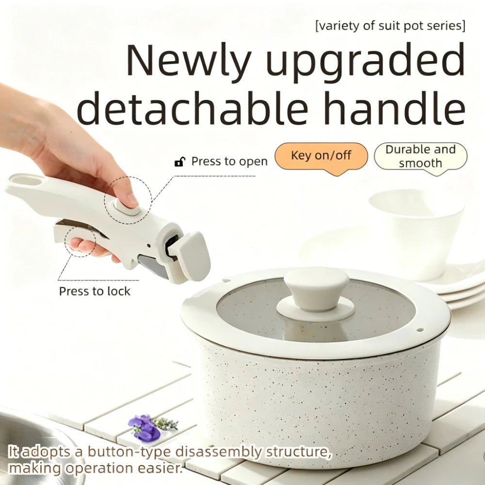 Pot and Pans Handles Food-Grade Material Handles Anti-Scalding Removable Handle Detachable Cookware Handle Kitchens Accessories