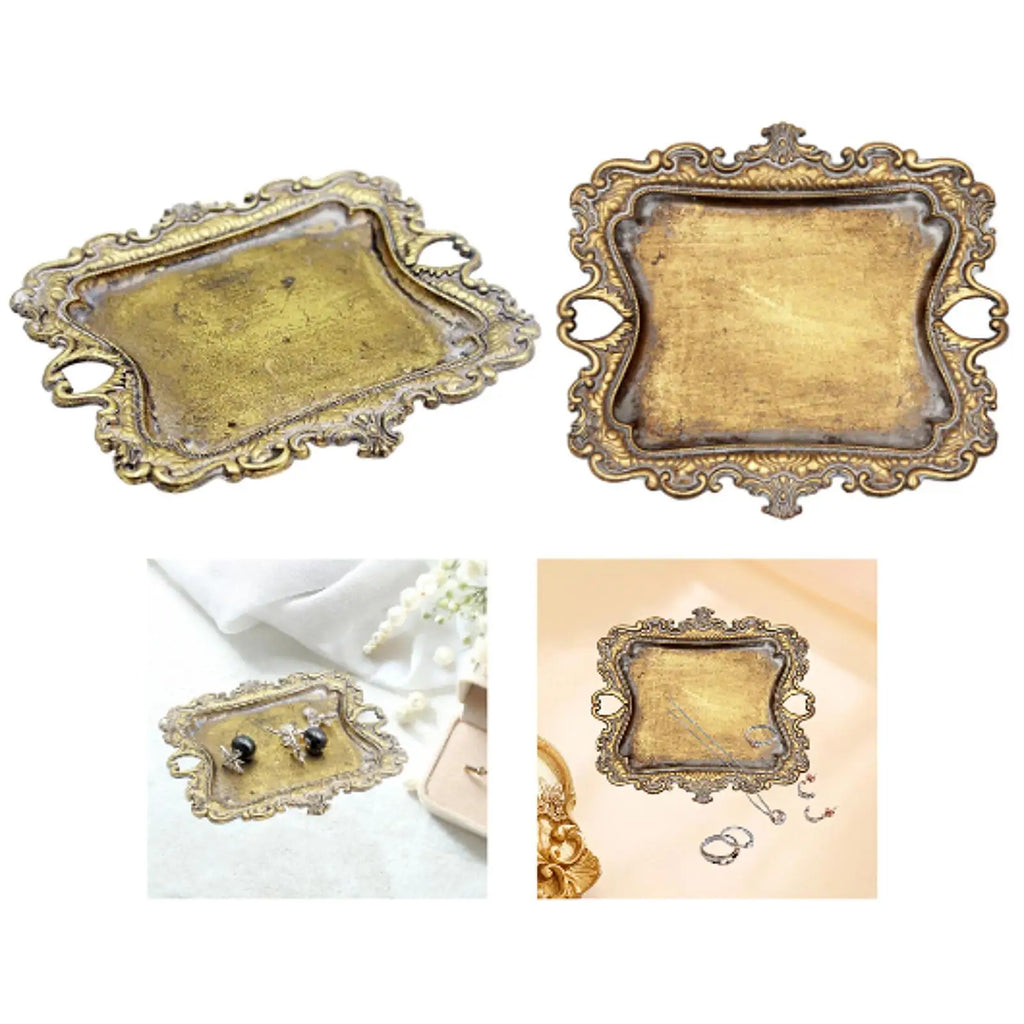 Vintage Design Trinket Dish Tray Cosmetics Makeup Organizer Sturdy Versatile