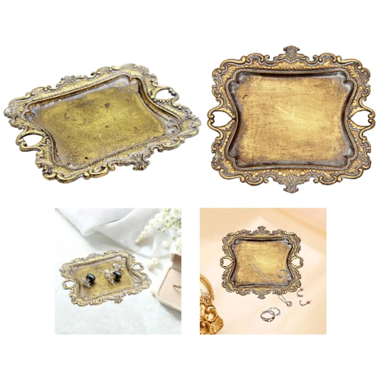 Vintage Design Trinket Dish Tray Cosmetics Makeup Organizer Sturdy Versatile