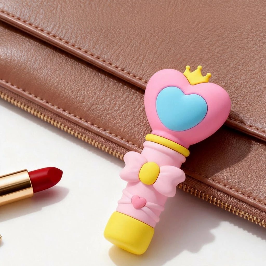 1Pcs 5ml Portable Refillable Spray Bottle Heart-Shaped Wand Sprayer, Mini Makeup and Hydrating Mist, Cute Travel-Size Bottle