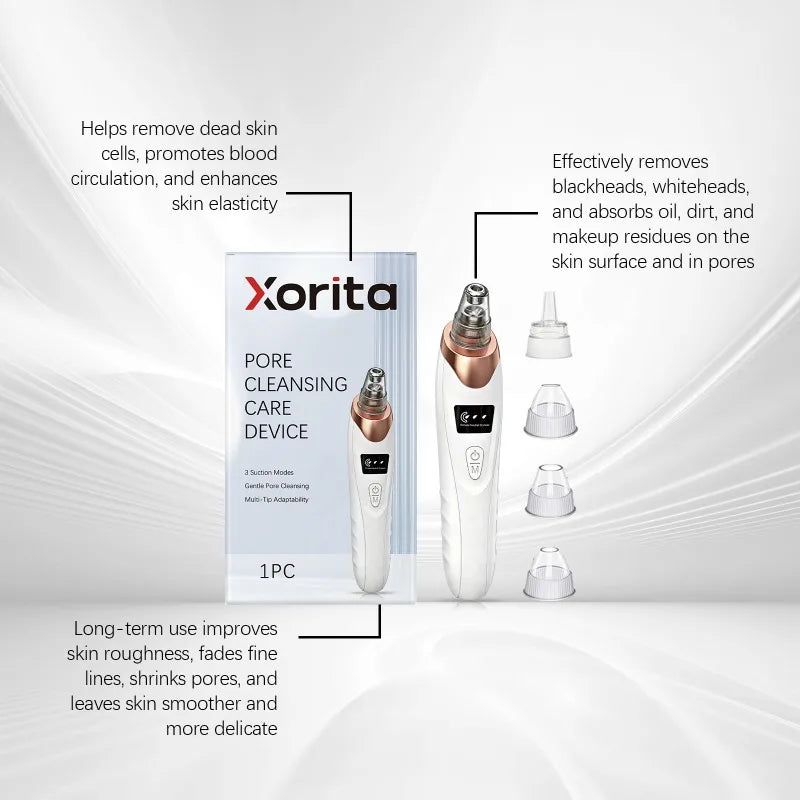 Blackhead Remover Pore Vacuum, Facial Pore Cleaner - 5 Suction Power, 5 Probes, USB Rechargeable