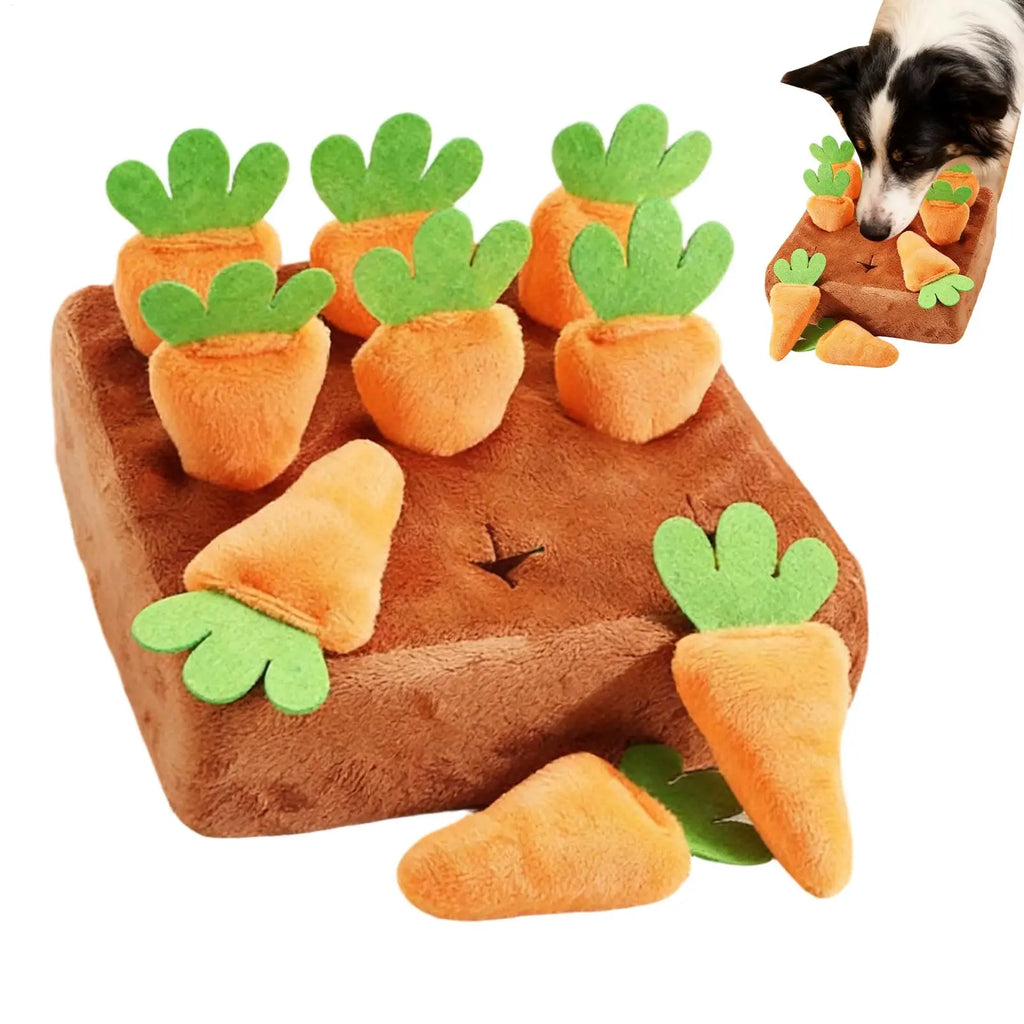 Snuffle Mat for Dogs Cats Puzzle Toy with Carrots for Small Medium Large Interactive Pet Stress Relief Dogs Chew Toys