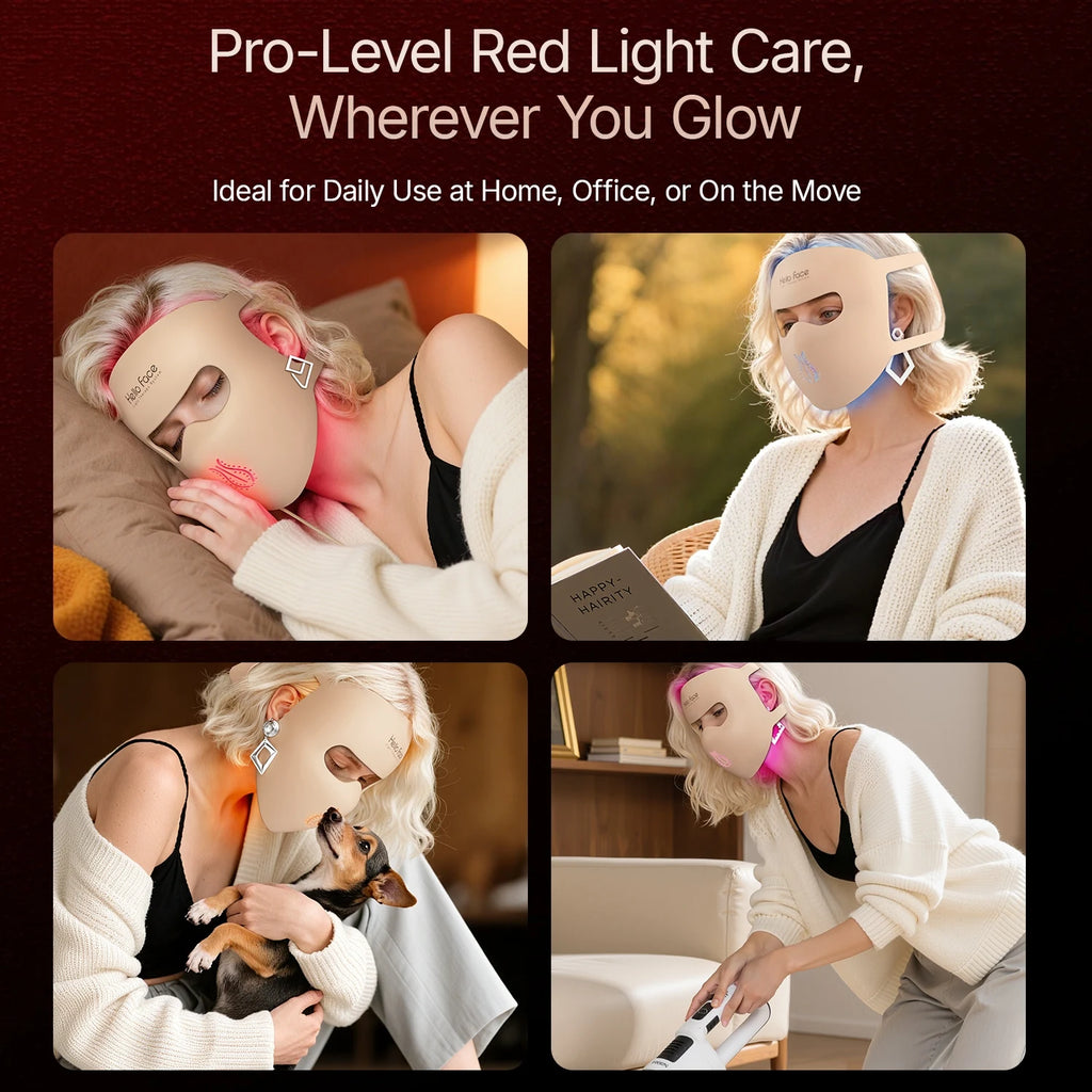 Hello Face M300 4D Light Mask 460/650/850nm Wavelengths Cordless LED Face Mask for Home Use