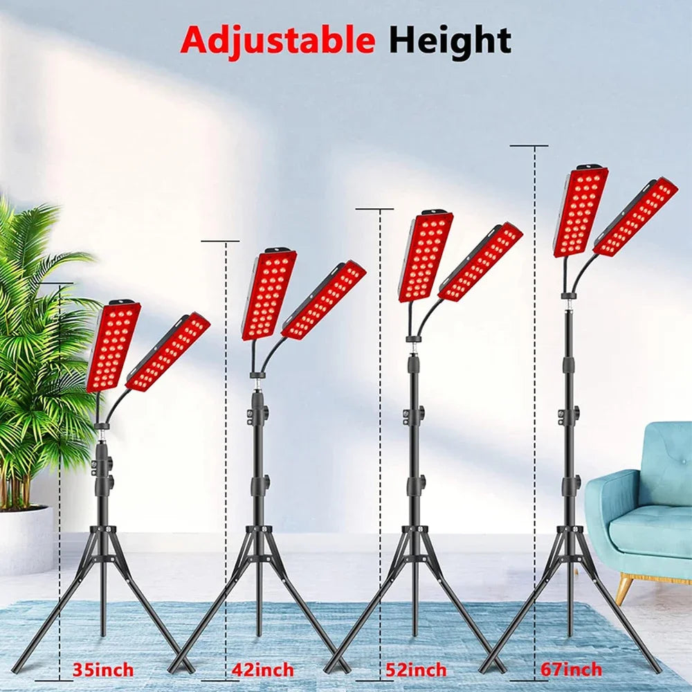 LED Red Light Therapy Lamp LED Infrared Light Therapy 660nm&850nm Near Infrared Light Device Full Body Pain Relief Skin Care