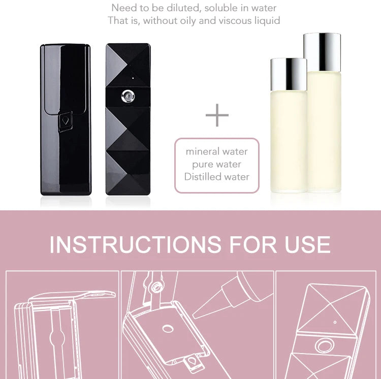 SuoYan Nano Hydrating Mist Device Light Purple High-Frequency Facial Atomizer For Skin Care Steamer Beauty Instrument Cold Spray
