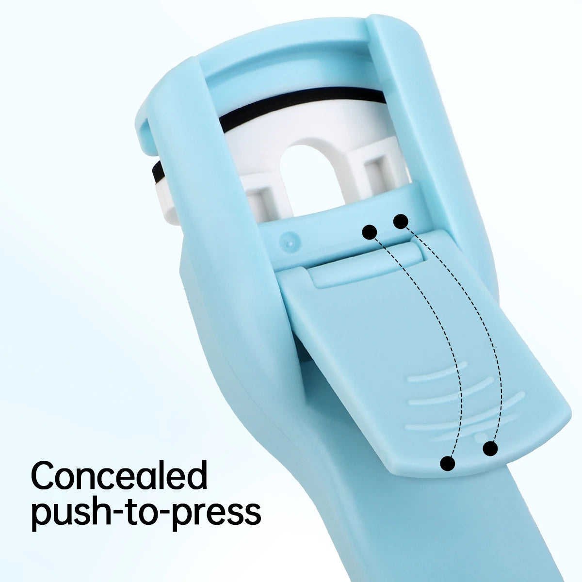 1PC Borderless Wide-Angle Eyelash Curler, Curling Eyelash Curler, Push-Pull Comb, and Double-Head Convenient Eyelash Curler.