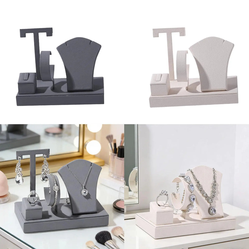 Jewelry Organizer Storage Box Display Tray Holder for Showcasing Bracelets Necklaces Rings Earrings in Retail Shop