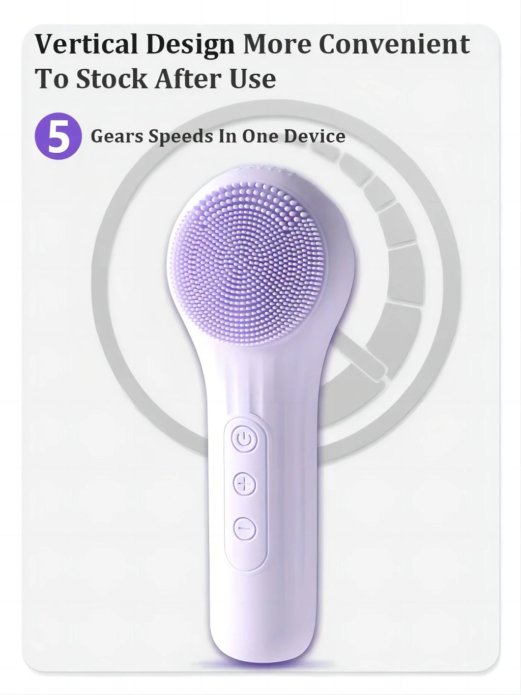 Sonic Waterproof Facial Cleansing Brush Rechargeable Scrubber Exfoliating Vibrating Deep Clean Face Cleaner Skin Care Tool