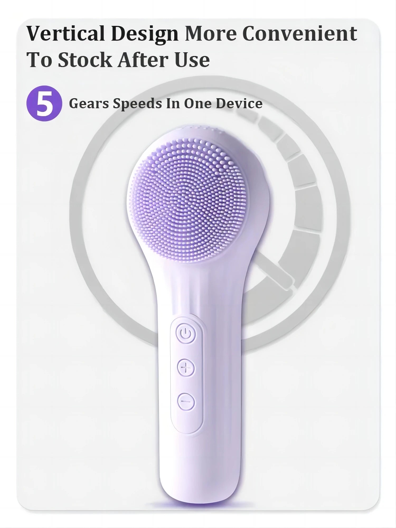 Sonic Waterproof Facial Cleansing Brush Rechargeable Scrubber Exfoliating Vibrating Deep Clean Face Cleaner Skin Care Tool